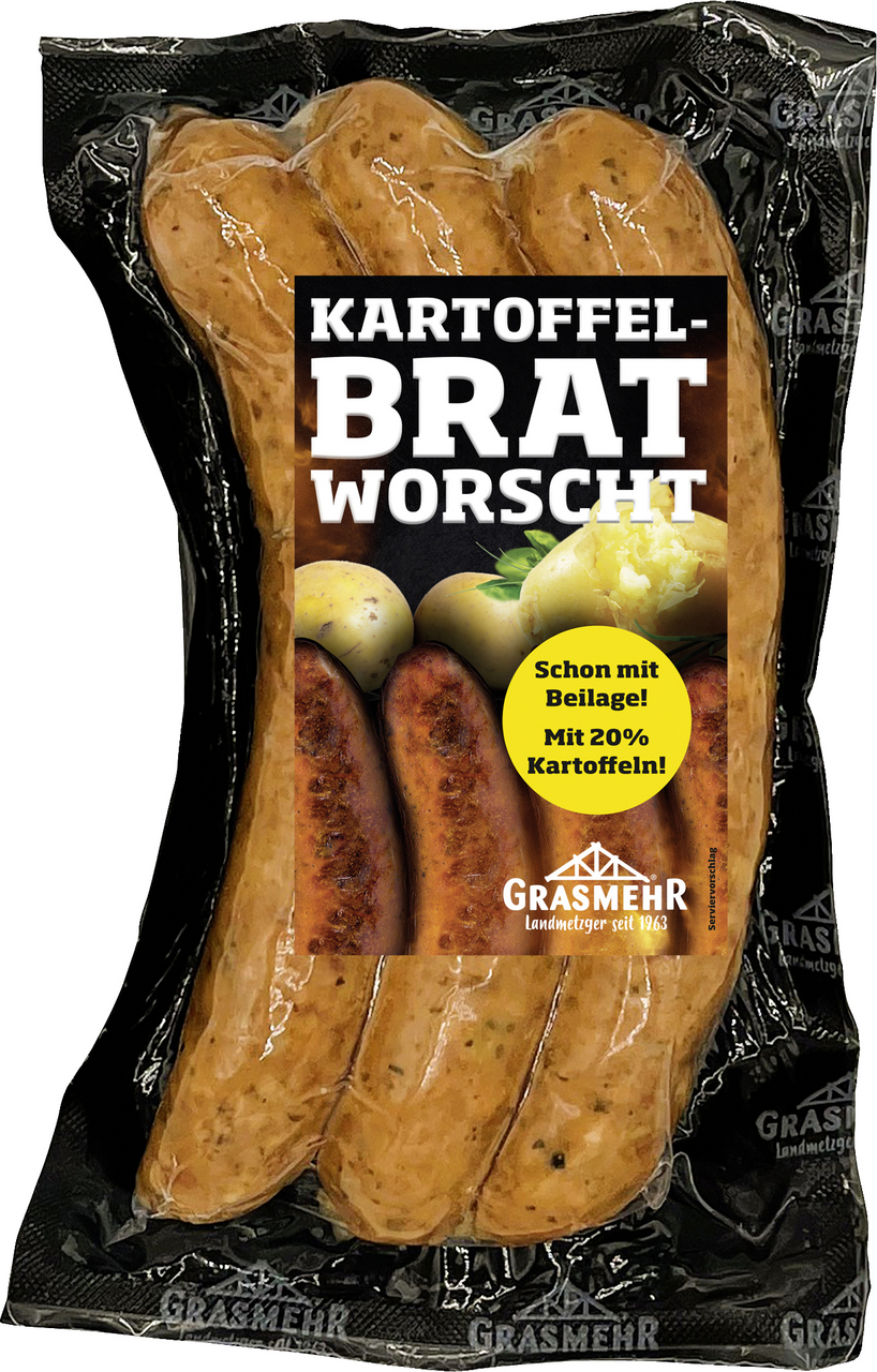Grasmehr Kartoffelbratworsch Naturdarm - 240 g Packung