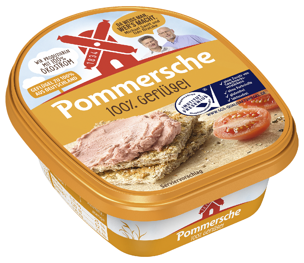 Pommersche Gutsleberwurst Geflügelleberwurst fein - 125 g Becher