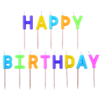 Heyne Buchstabenkerzen mit Picker 13er Happy Birthday
