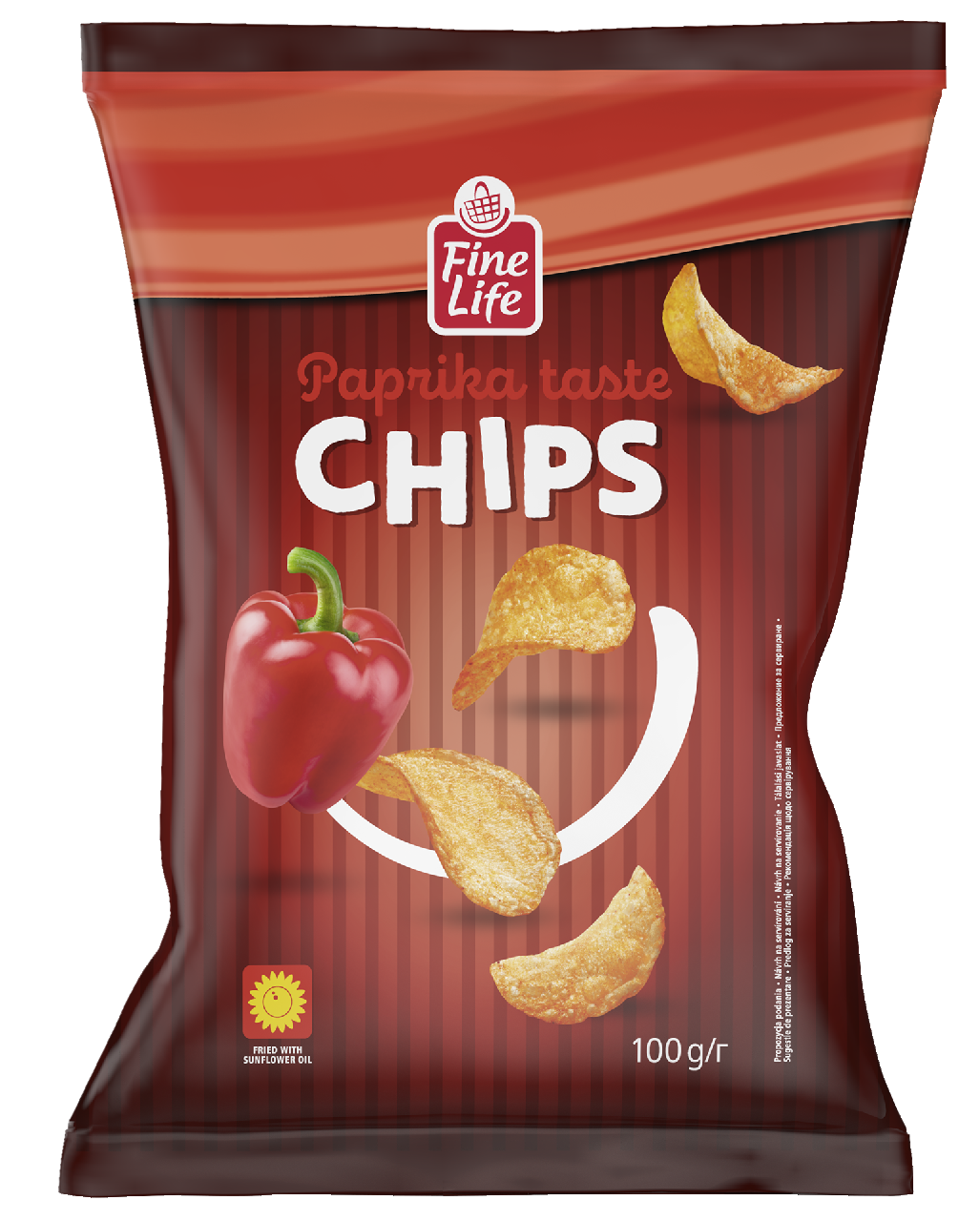 Fine Life Chips Paprika - 100 g Packung