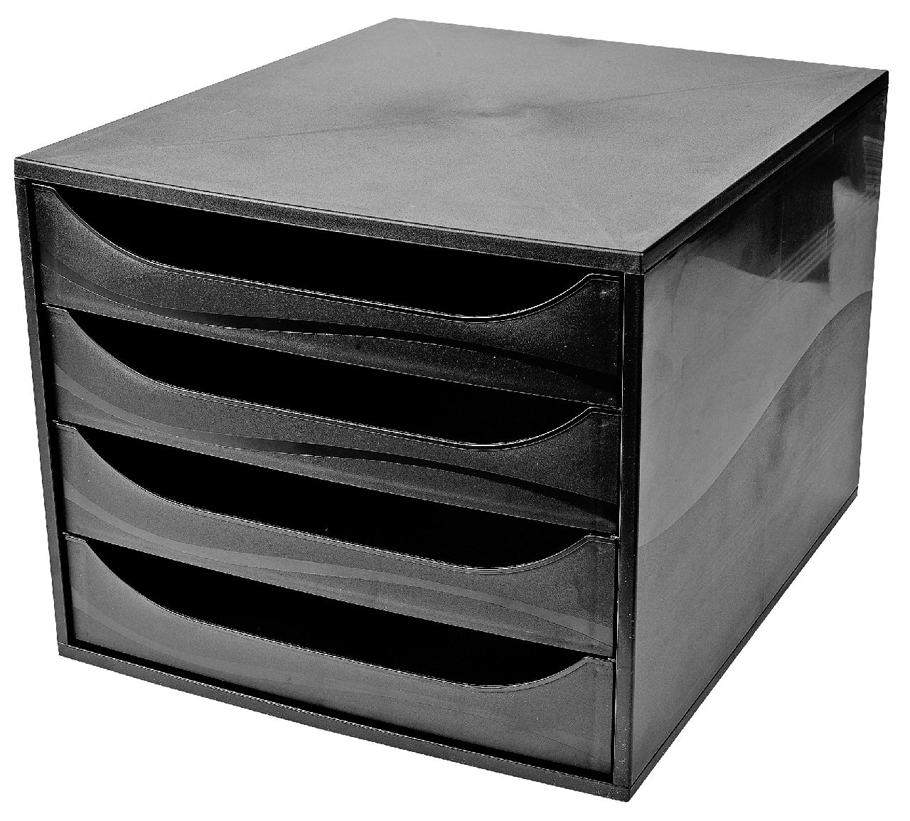 SIGMA Schubladenbox Schwarz 4 Schübe