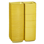 PAPSTAR Menübox XPS ungeteilt Gold eckig 7,5 cm x 24,3 cm x 20,8 cm 100 Stück