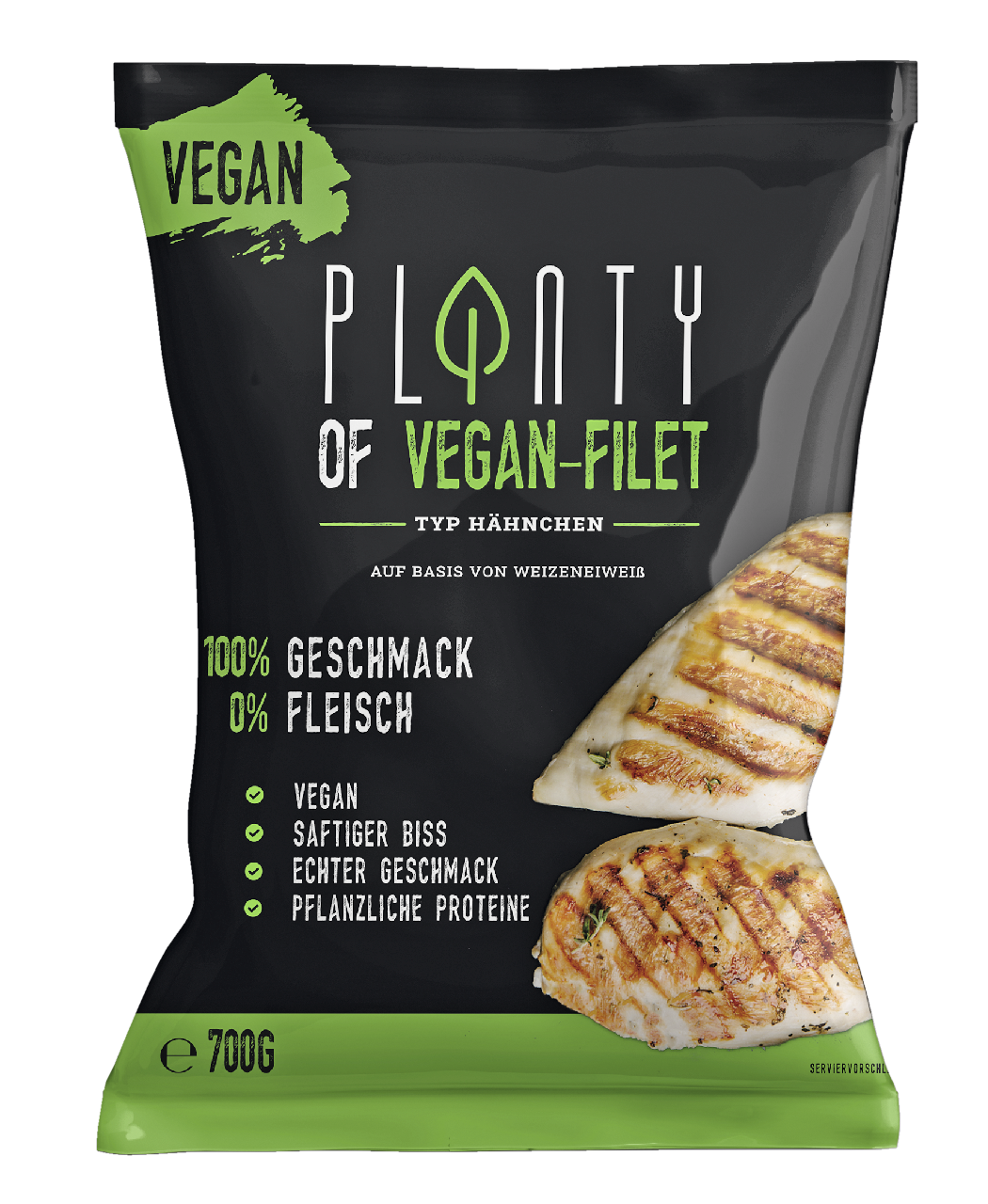 PLANTY OF MEAT Planty of Vegan Filet Typ Hähnchen tiefgefroren 7 Stück à ca. 100 g - 700 g Beutel