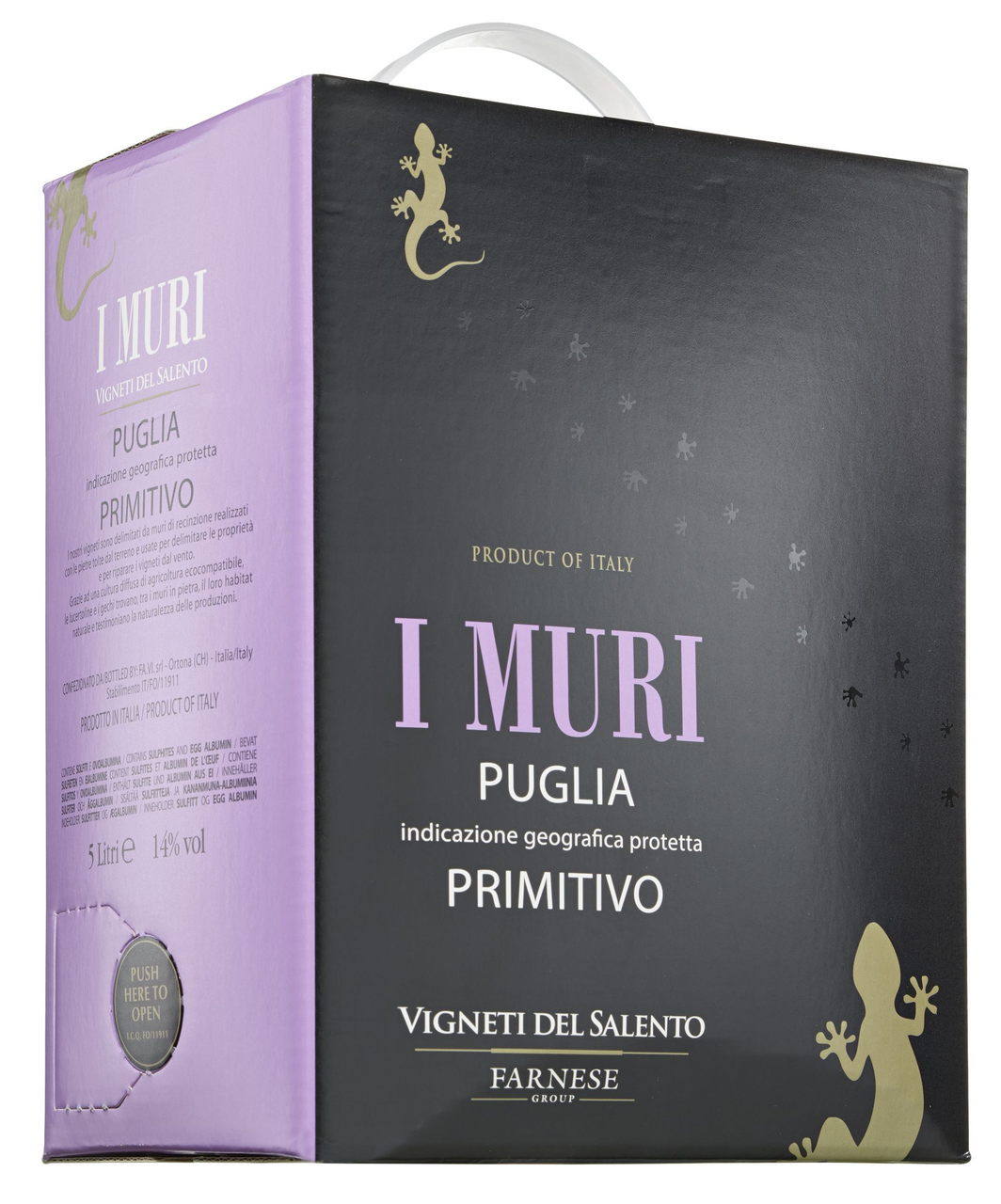 I Muri Primitivo Puglia Rotwein IGP italienischer Landwein - 5 l Bag-In-Box