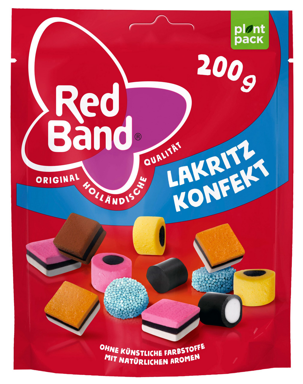 Red Band Stehbeutel Lakritz Konfekt - 200 g Beutel