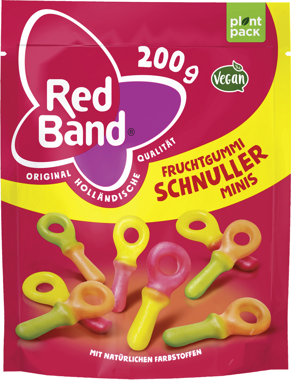 Red Band Stehbeutel Fruchtgummi Schnuller - 200 g Beutel