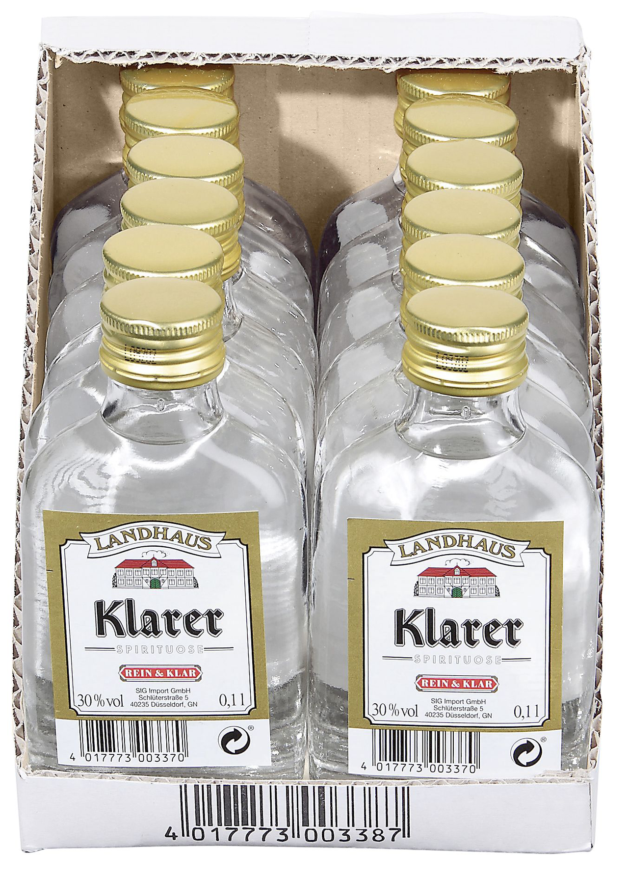 Landhaus Klarer 30 % Vol. - 12 x 100 ml Flaschen