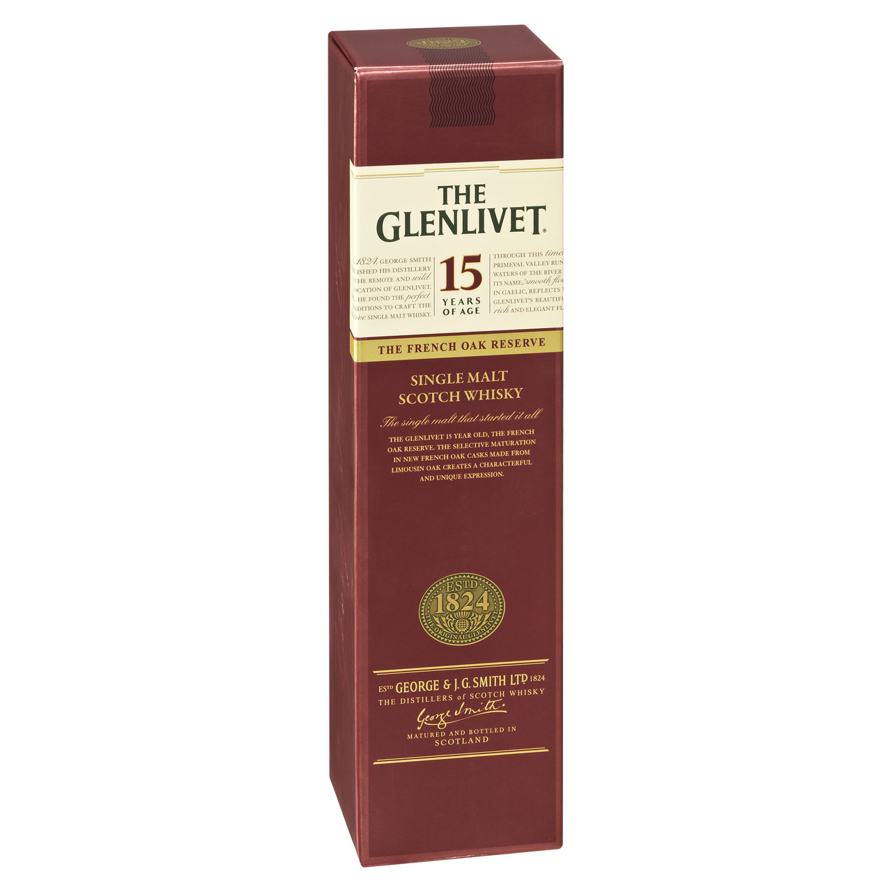 Glenlivet Single Malt Scotch Whisky 15 Years Old 40 % Vol., 0,7 l Flasche