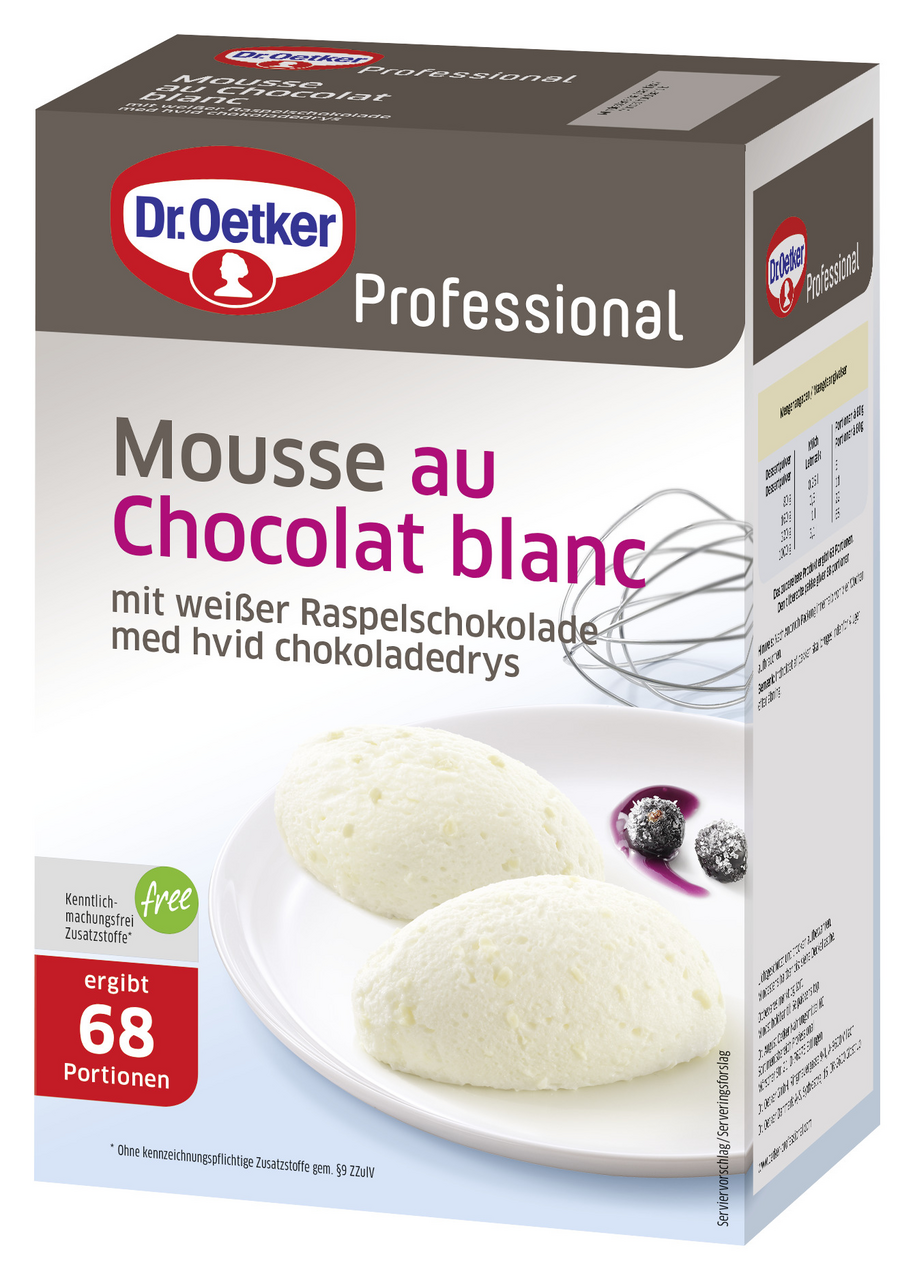 Dr. Oetker Professional Mousse au Chocolat blanc - 1 kg Schachtel
