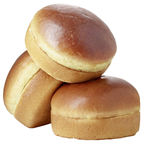 SALOMON FoodWorld Brioche Burger Bun tiefgefroren, gegart, 20 Stück à 80 g - 1,6 kg Karton