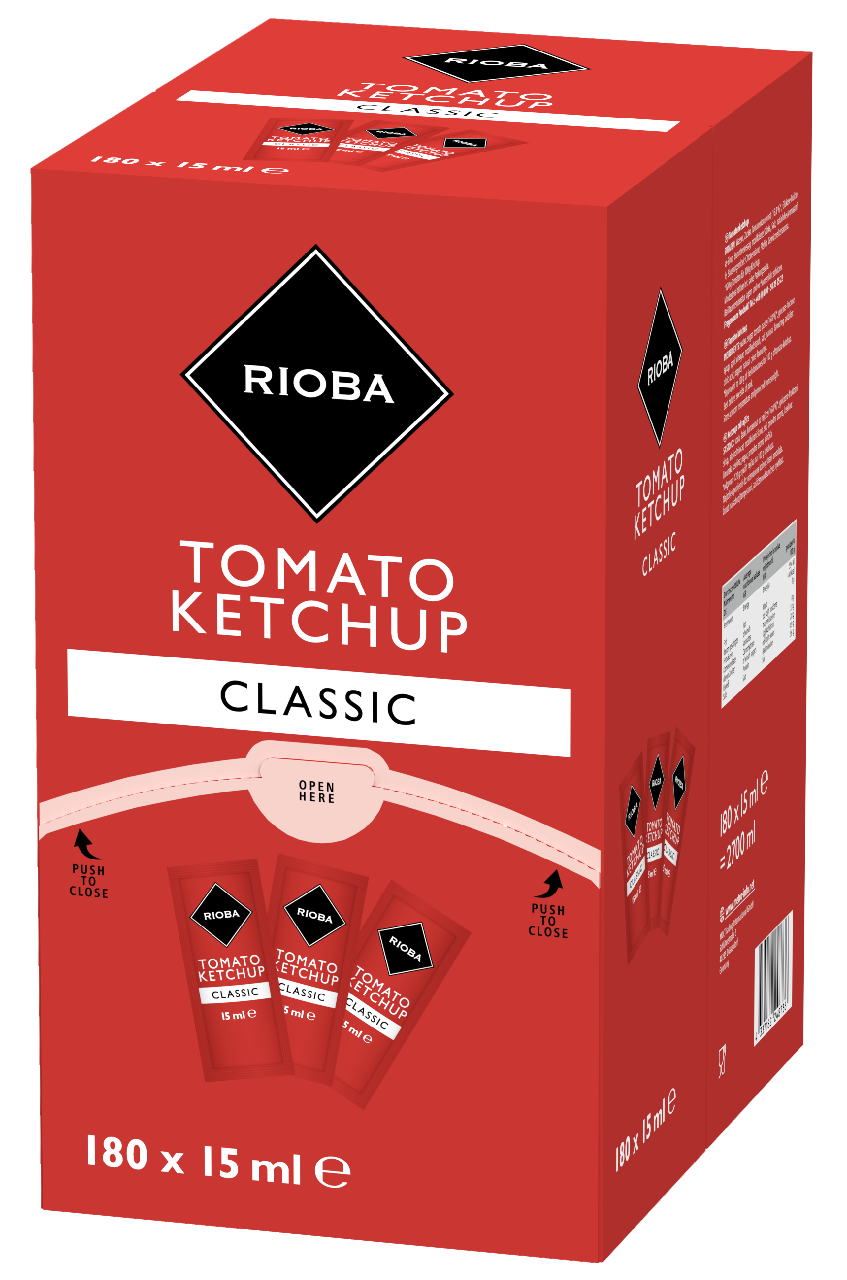 RIOBA Tomatenketchup 180 Portionen à 15 g - 2,7 kg Karton