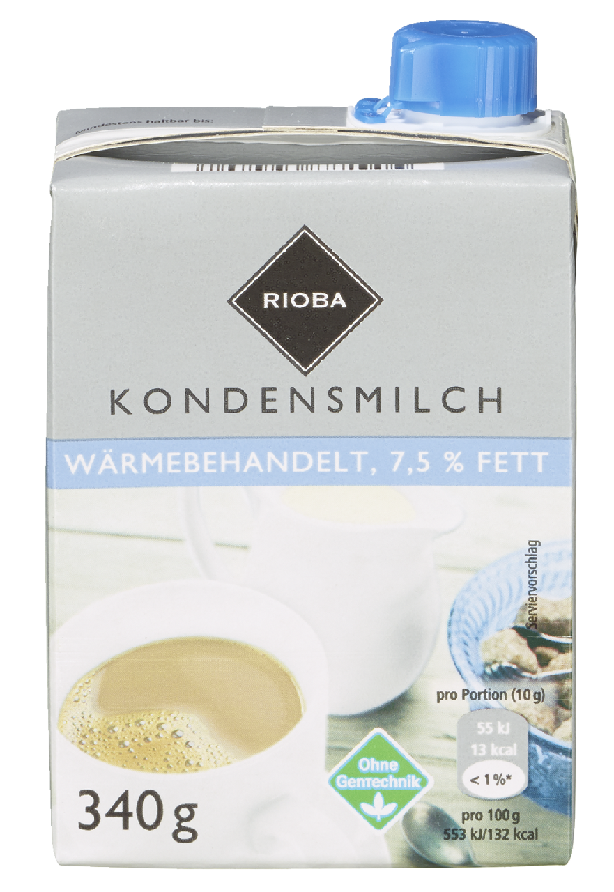 RIOBA H - Kondensmilch 7,5 % - 340 g Packung