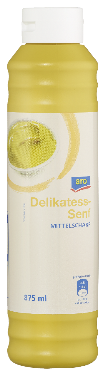 aro Tafelsenf mittelscharf - 875 g Flasche