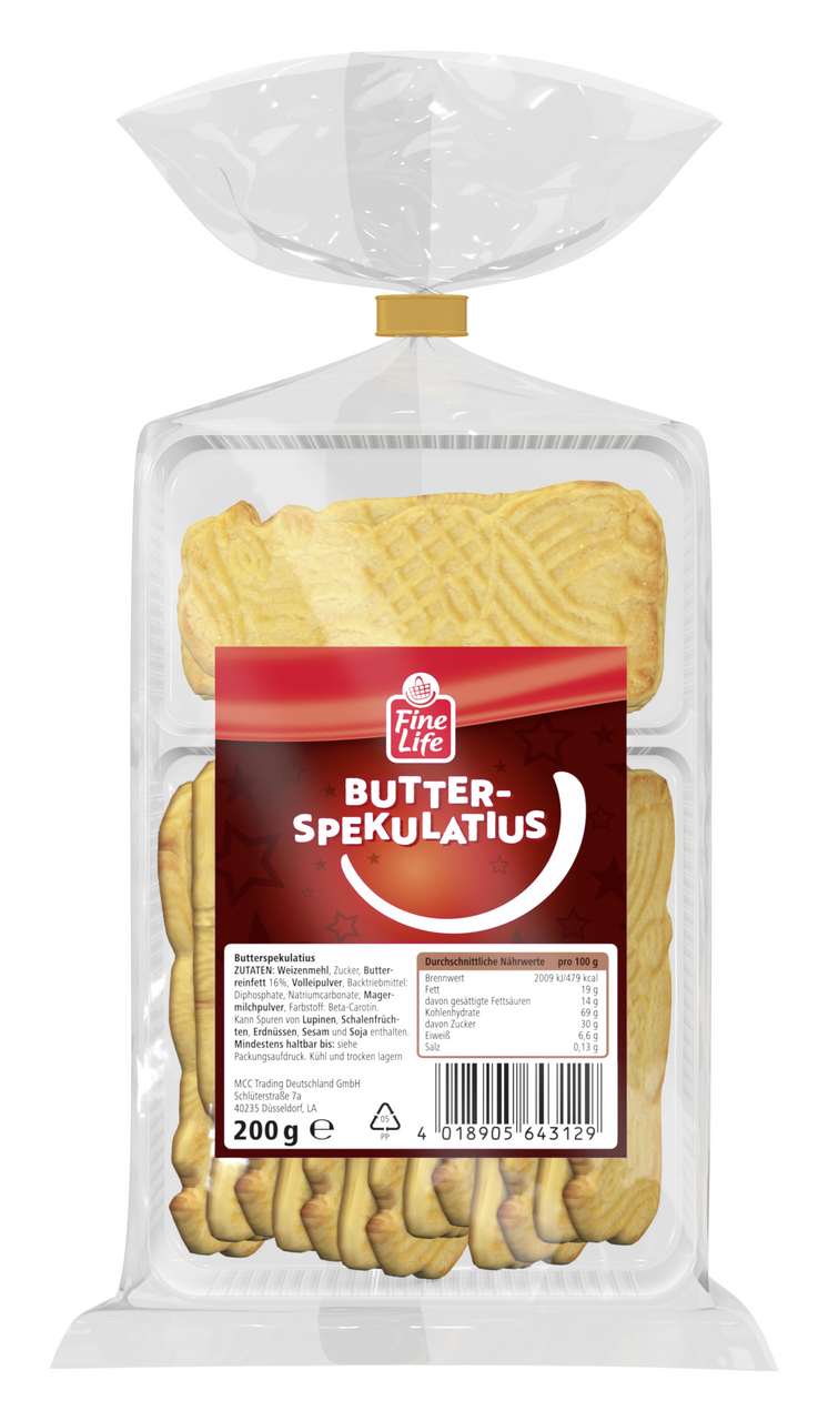 Fine Life Butter Spekulatius - 200 g Tray