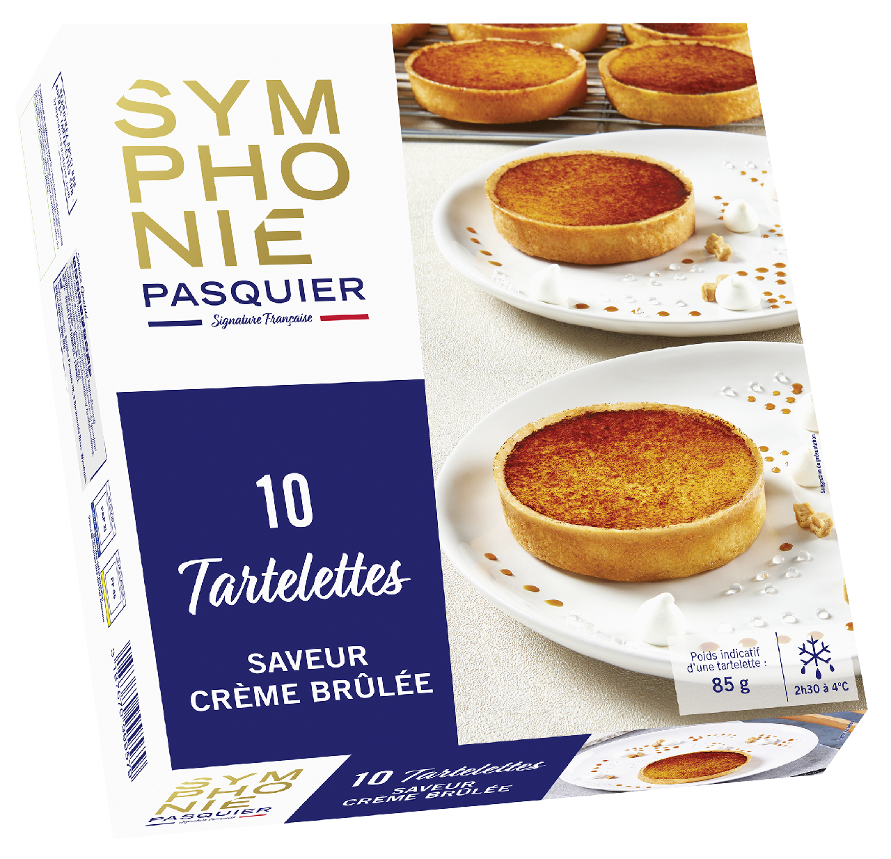 Symphonie Crème Brûlée Tartlets tiefgefroren 10 Stück à ca. 80 g - 800 g Packung