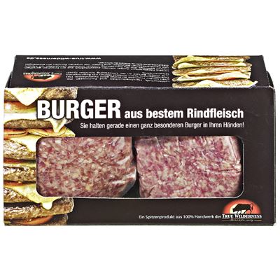 Kettyle Irish Foods Irish Dry Aged Beef Burger 4 Stück à ca. 200 g, 10 %  Dry Aged Rindfleisch, einzeln, vak.-verpackt - 16 x 800 g Packung | METRO | 