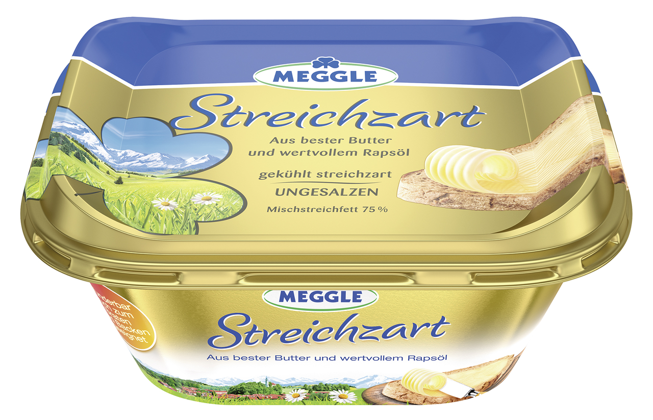 Meggle Streichzart ungesalzen 75 % Fett - 250 g Becher