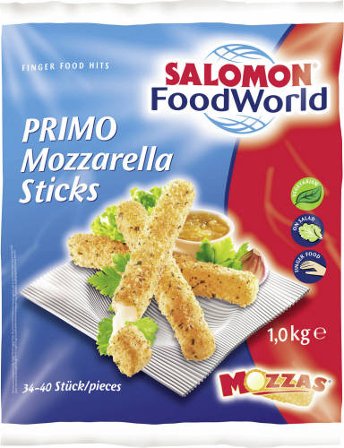 SALOMON FoodWorld Mozzarella Sticks Primo tiefgefroren - 1,00 kg Beutel