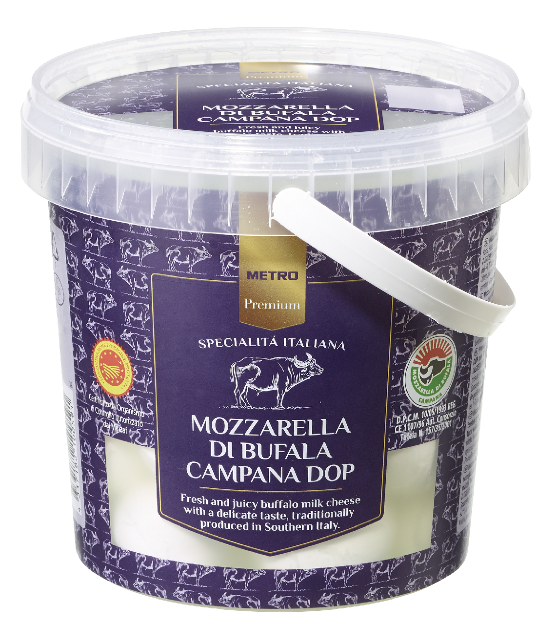 METRO Premium Büffelmozzarella Kugeln 20 Stück à 25 g - 500 g Becher