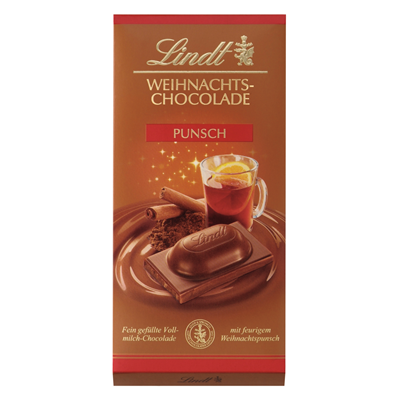 Lindt Weihnachts Schokoladentafel Punsch 100 G Karton Metro