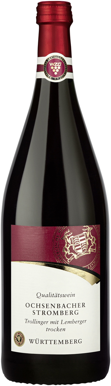 Ochsenbacher Stromberg Trollinger-Lemberger QbA Rotwein trocken - 1 l Flasche