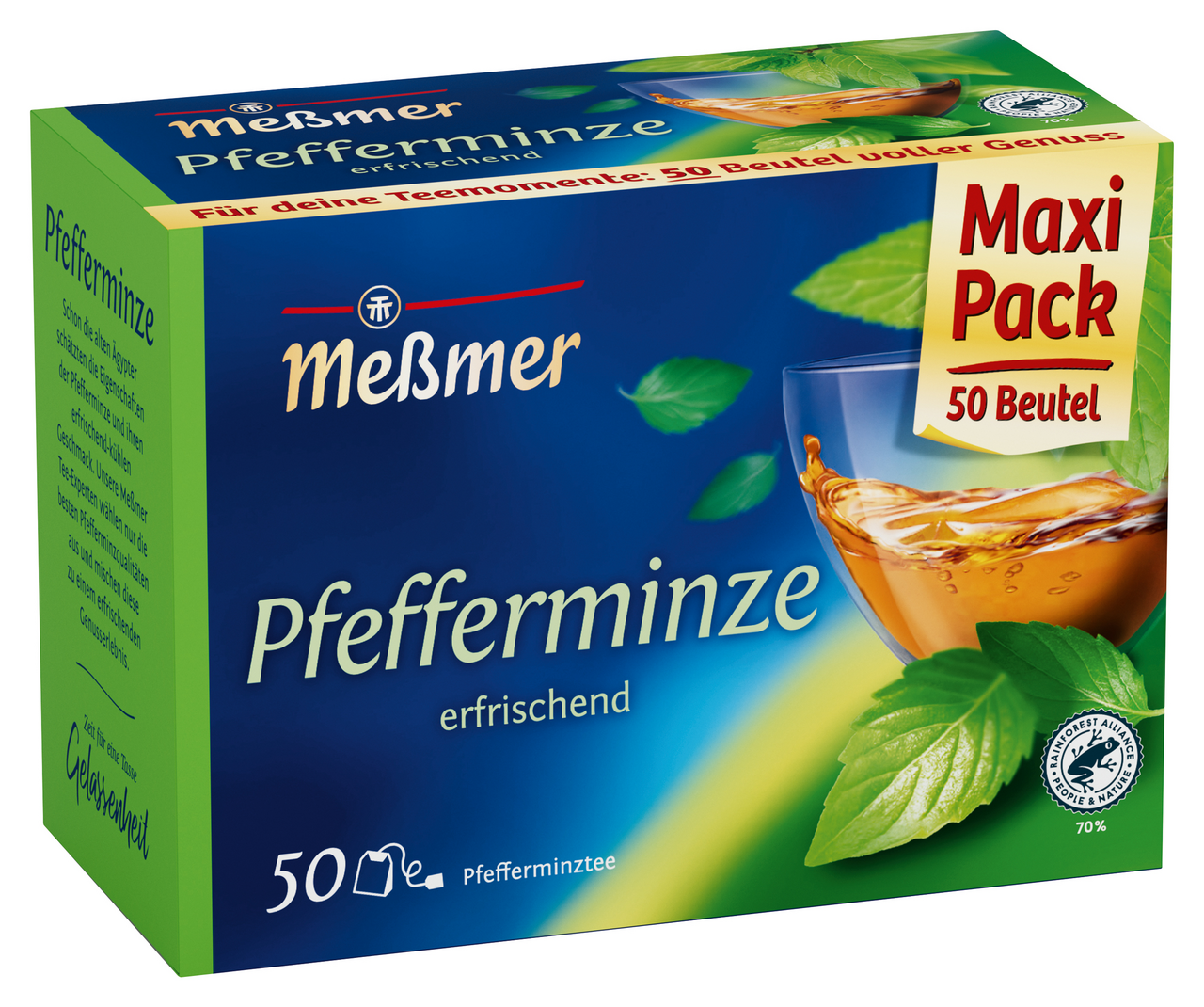 Meßmer Pfefferminztee 50 Teebeutel - 112 g Faltschachtel