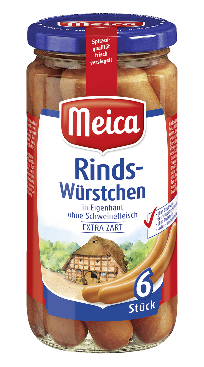 Meica Rindwürstchen 6 Stück - 380 g Packung