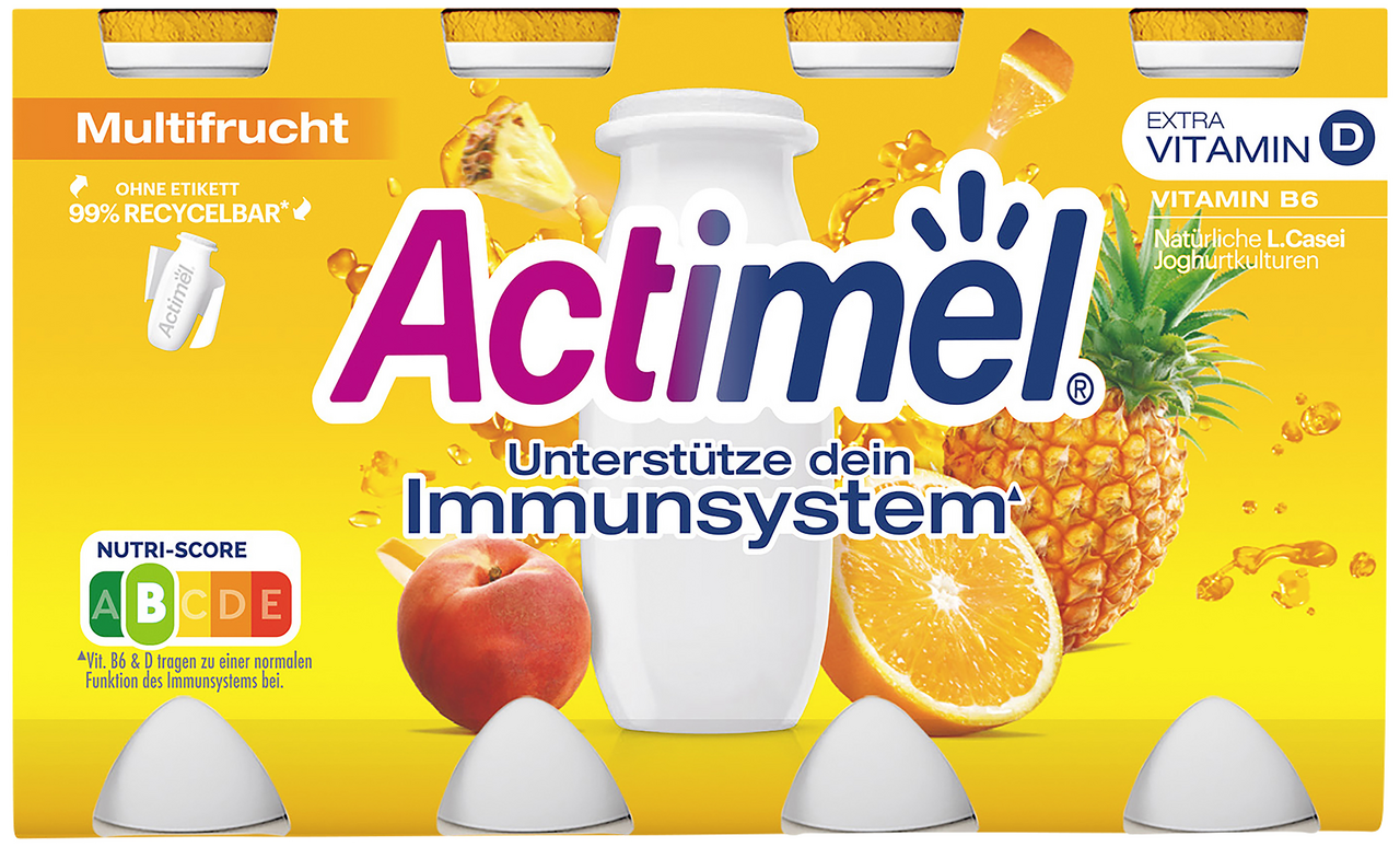 Actimel Drink Multifrucht 8 Stück à 100 g - 800 g Paar