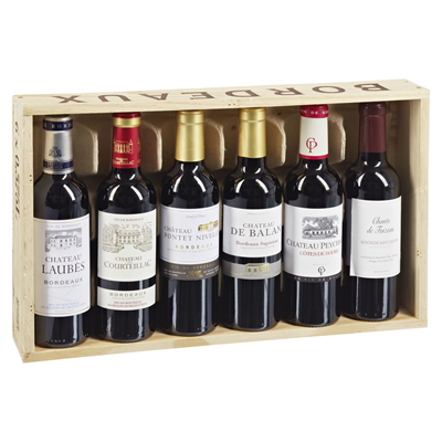 ml Geschenkpackung | Collection 6 Bordeaux Kiste - Rotwein x 375 METRO