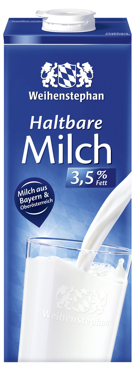 Weihenstephan H-Alpenmilch 3,5 % Fett 1 l Packung