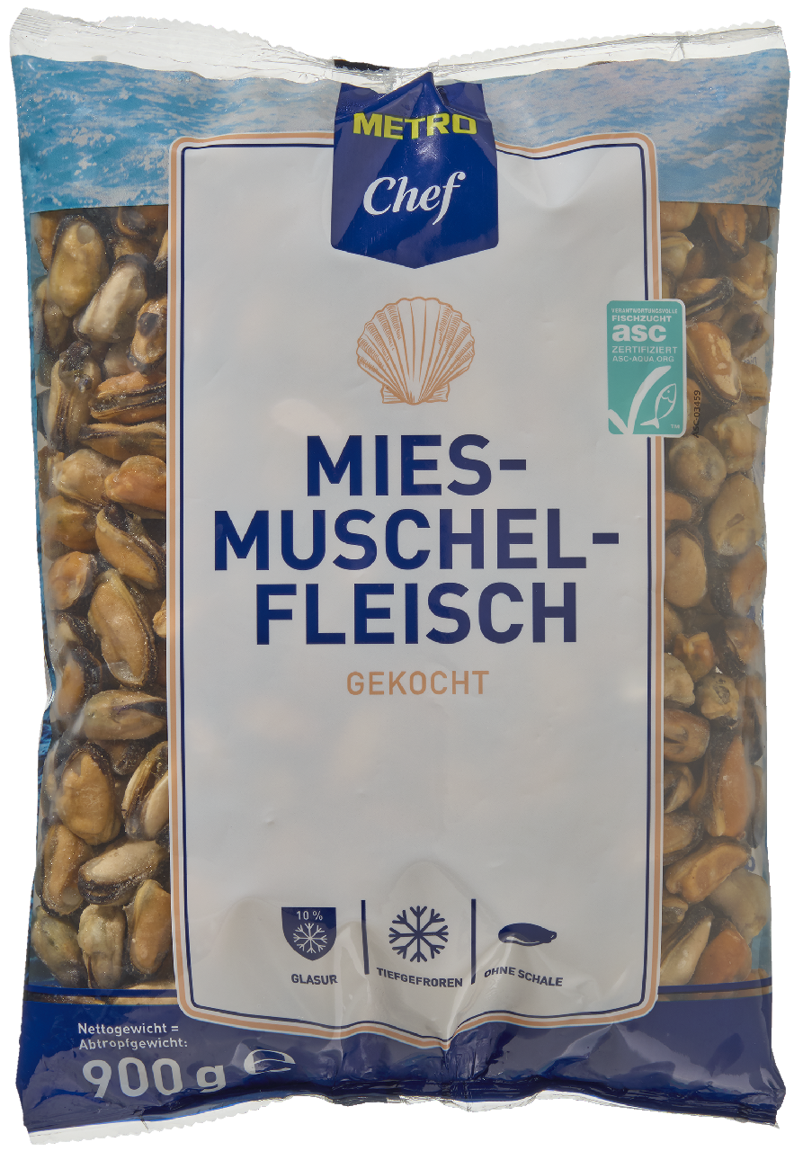 METRO Chef Miesmuschelfleisch gekocht tiefgefroren - 900 g Beutel