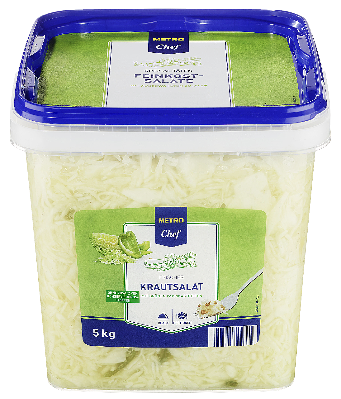 METRO Chef Frischer Krautsalat mit grünen Paprikastreifen - 5 kg Eimer