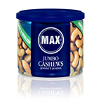 Max Jumbo Cashews geröstet & gesalzen - 150 g Dose
