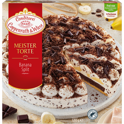 Coppenrath Wiese Meistertorte Banana Split Torte Tiefgefroren Fertig Gebacken 1 X 1 2 Kg Schachtel Metro