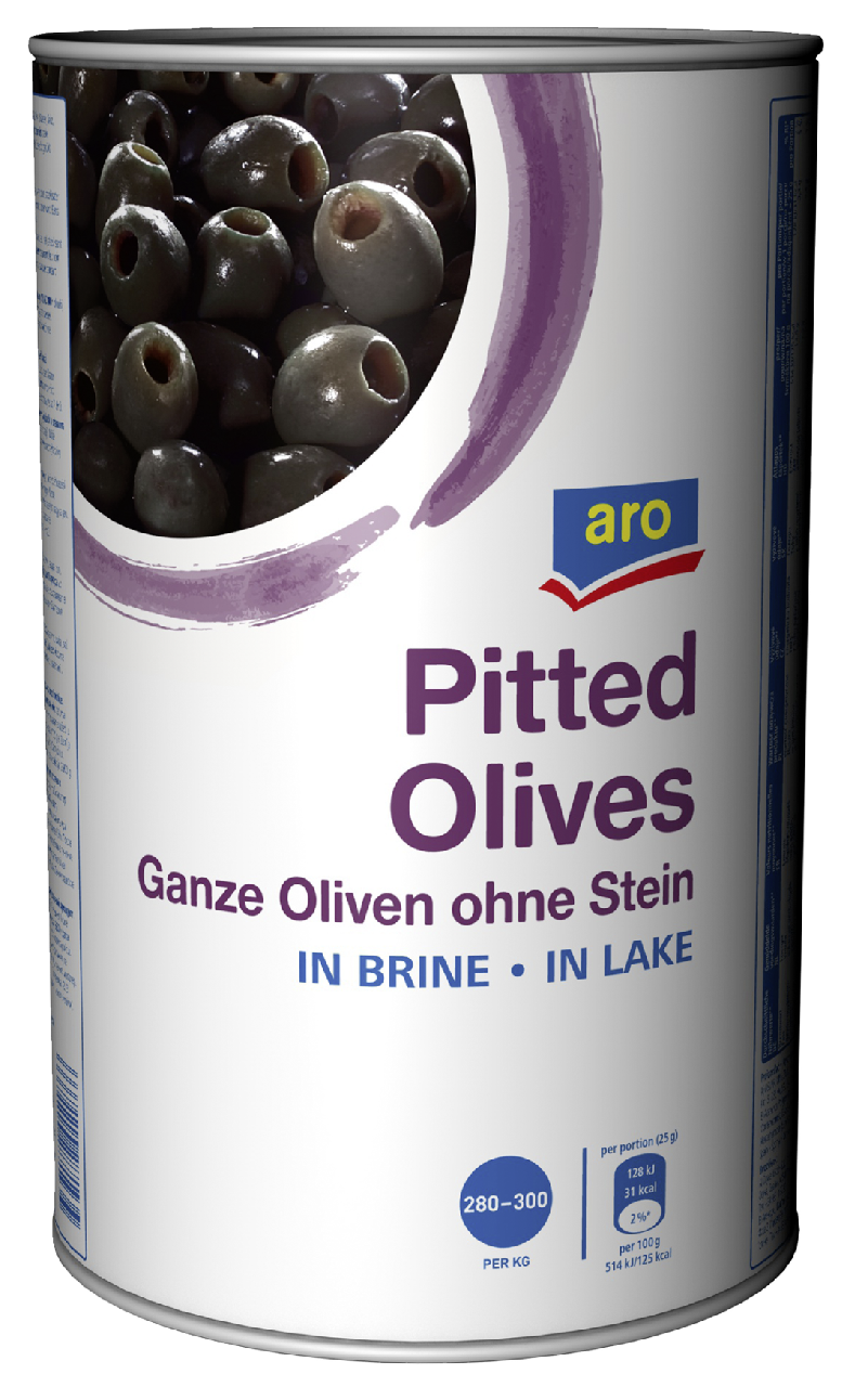 aro Oliven geschwärzt, ohne Stein - 4,25 l Dose
