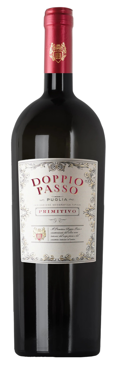 Doppio Passo Salento Primitivo Rotwein halbtrocken - 1,50 l Flasche