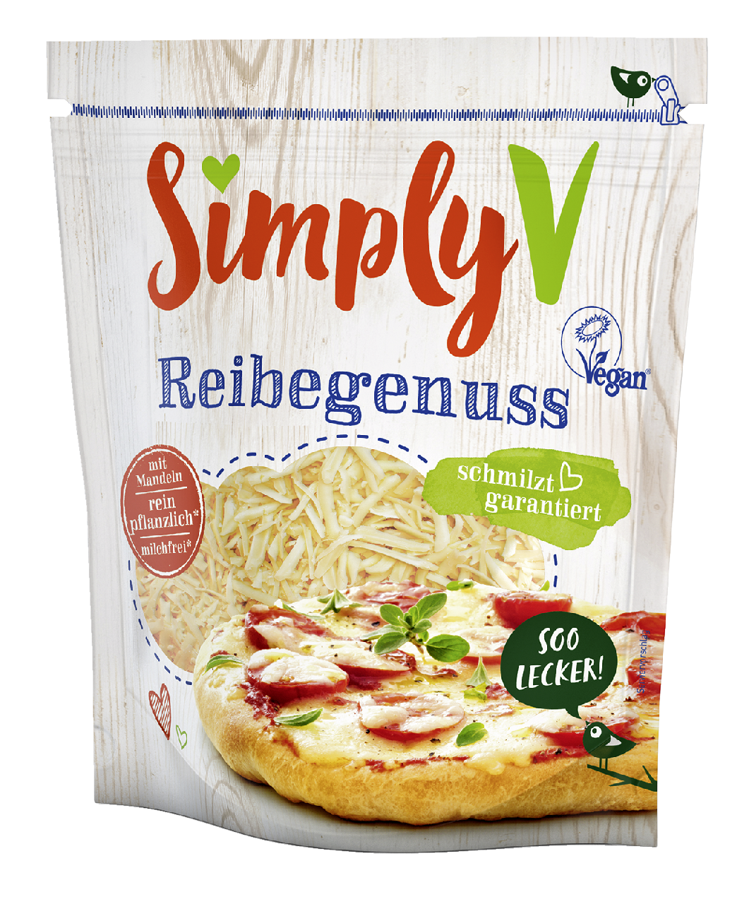 Simply V Veganer Reibegenuss natur gekühlt - 200 g Packung