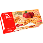 Pan Apfelstrudel Schnitten im Blätterteig tiefgefroren, fertig gebacken 10 Stück à 100 g - 1 kg Packung