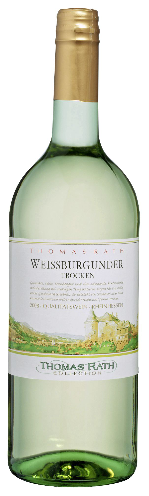 Thomas Rath Weißburgunder Weißwein QBA Qualitätswein 1 l Flasche