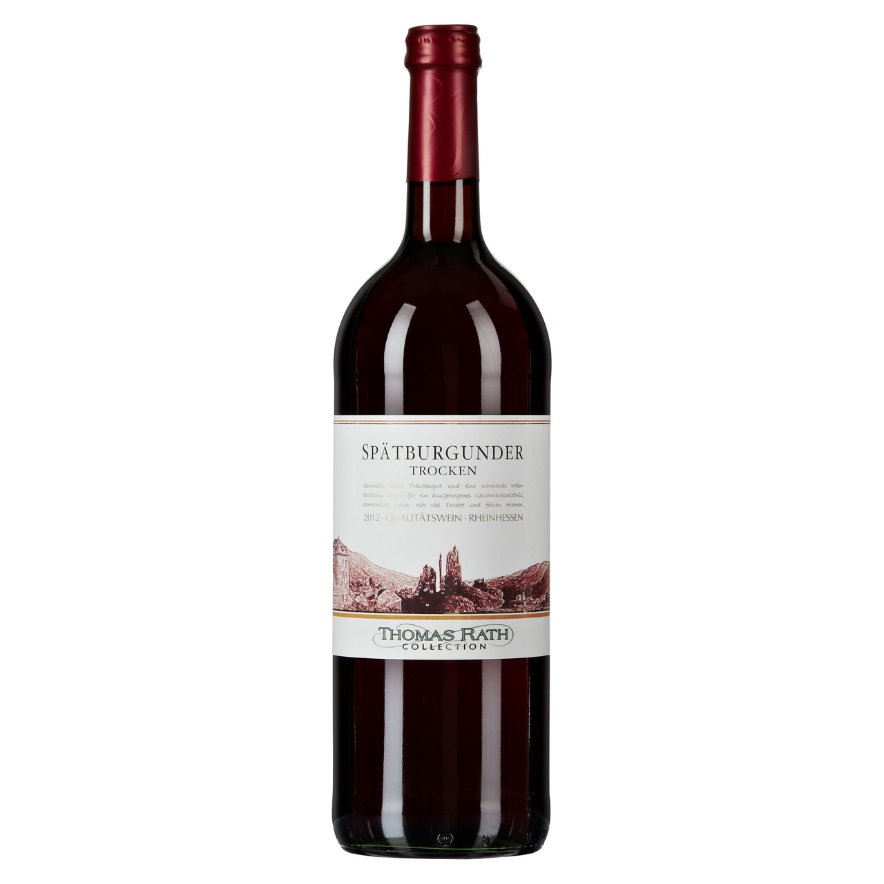 Thomas Rath Späburgunder QbA Rotwein trocken - 1 l Flasche
