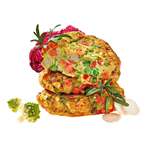 Avita Vegetarische Gemüse-Frikadelle tiefgefroren, vorgebacken, individuell portionierbar - 16 Stück à 75 g - 1,2 kg Beutel