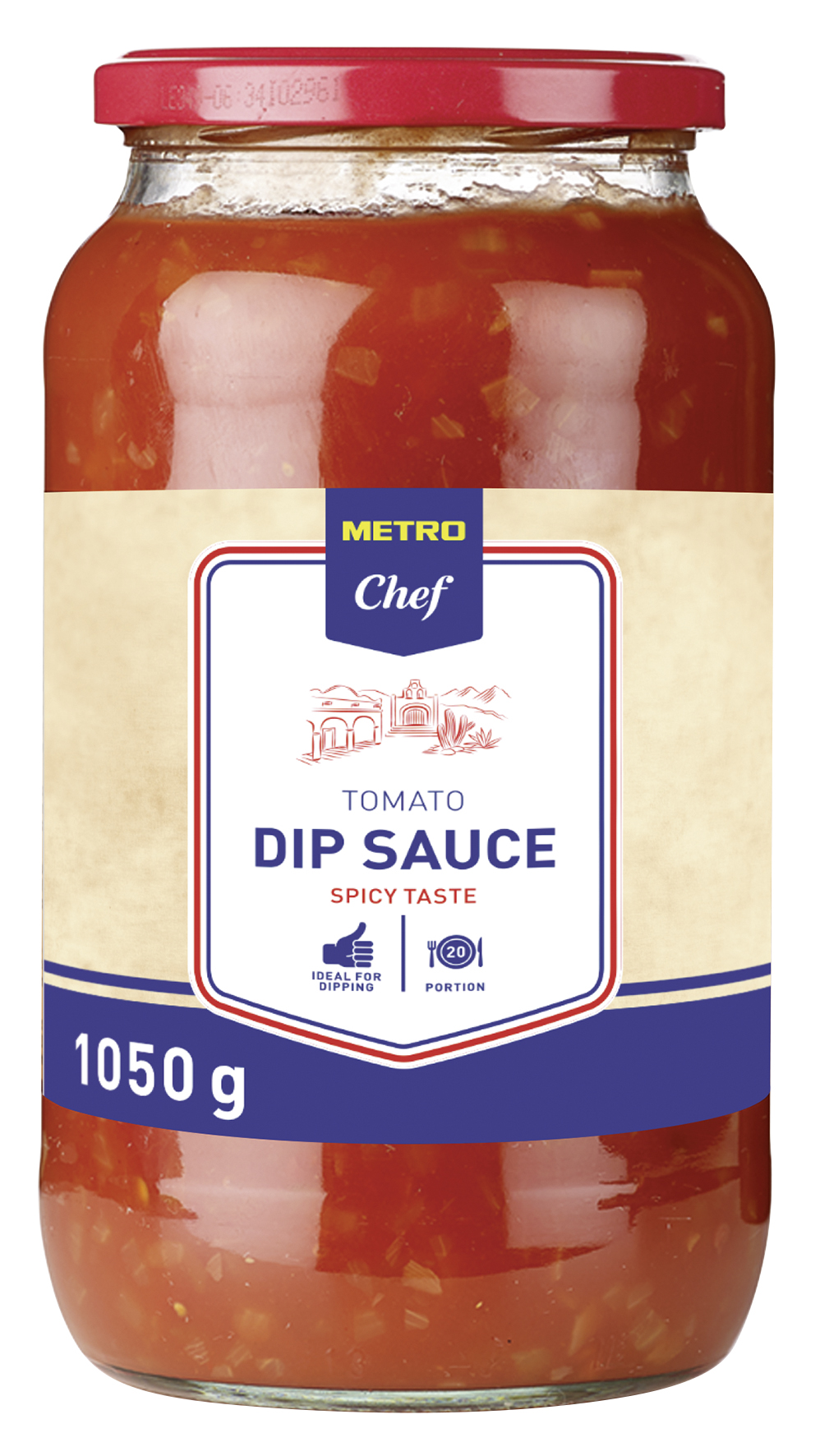 METRO Chef Tomato Dip Sauce Hot - 1,05 kg Glas