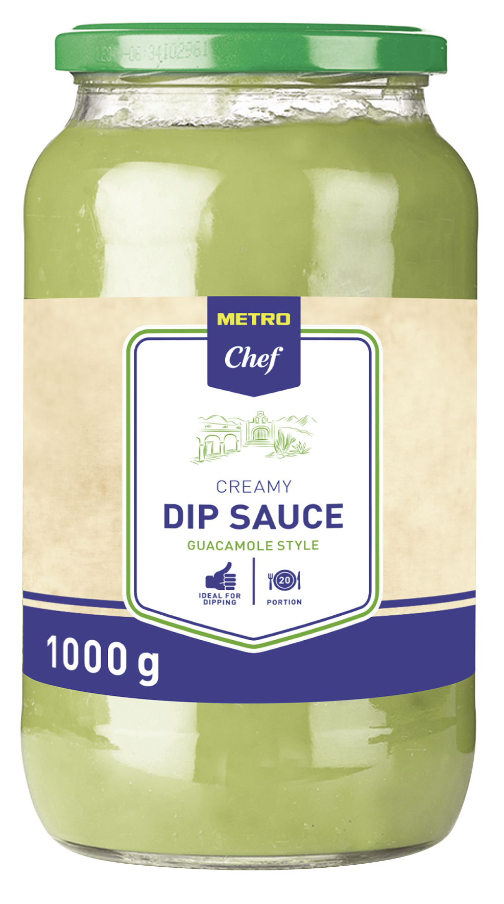 METRO Chef Creamy Dip Sauce Guacamole Style - 1 kg Glas