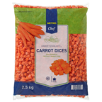 METRO Chef Karotten Würfel tiefgefroren - 2,5 kg Beutel