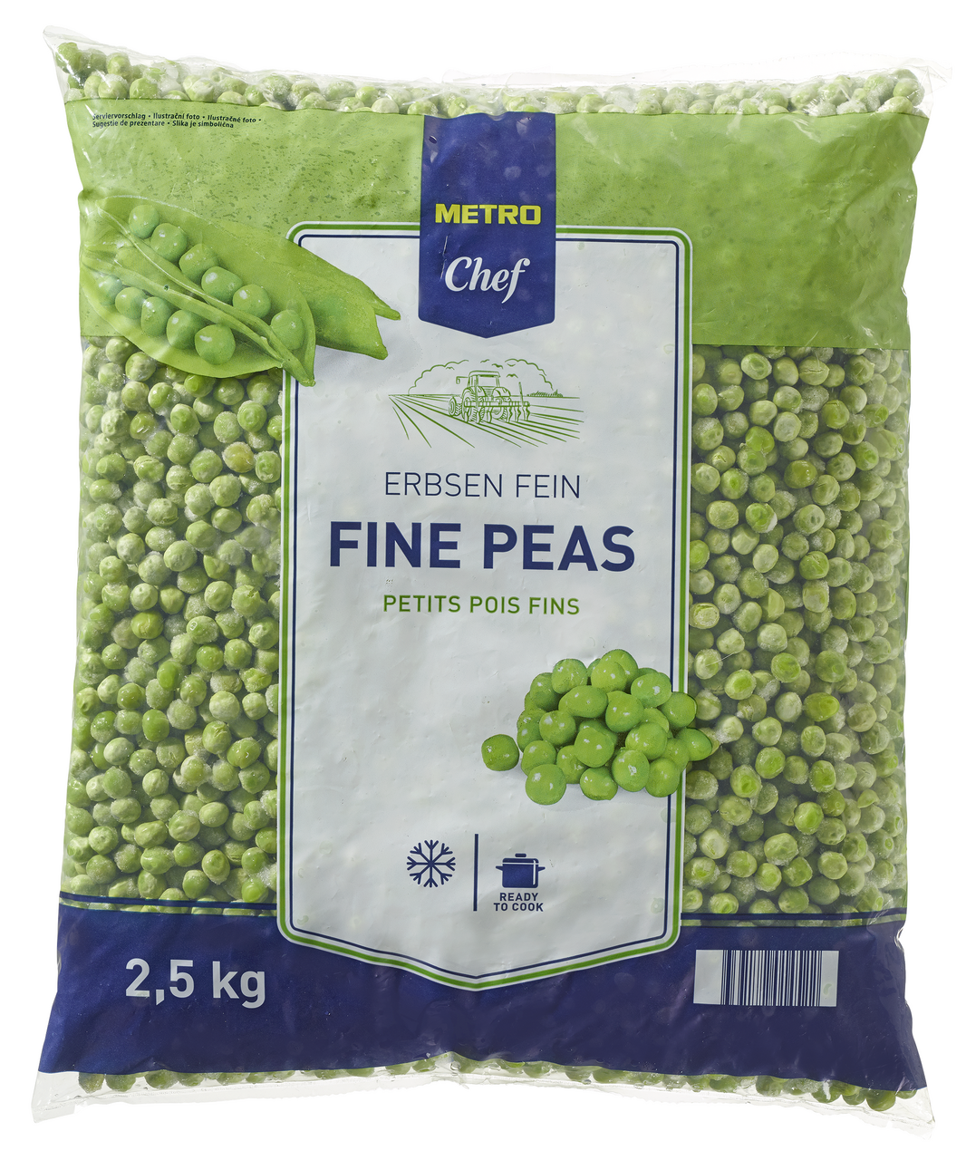 METRO Chef Erbsen fein tiefgefroren - 2,5 kg Beutel