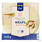 METRO Chef Weizen Wraps Mexican Style Ø 30 cm 18 Stück - 1,62 kg Packung