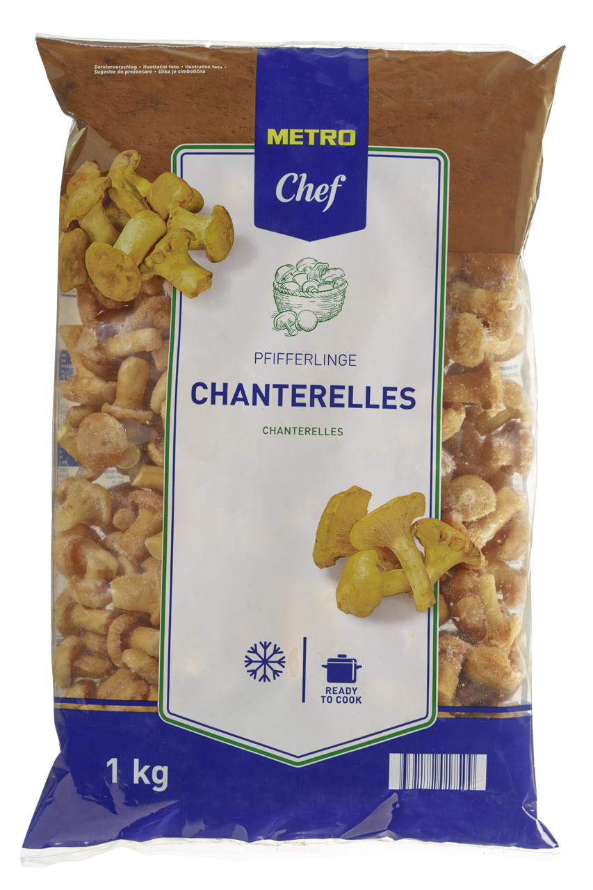 METRO Chef Pfifferlinge tiefgefroren - 1 kg Packung