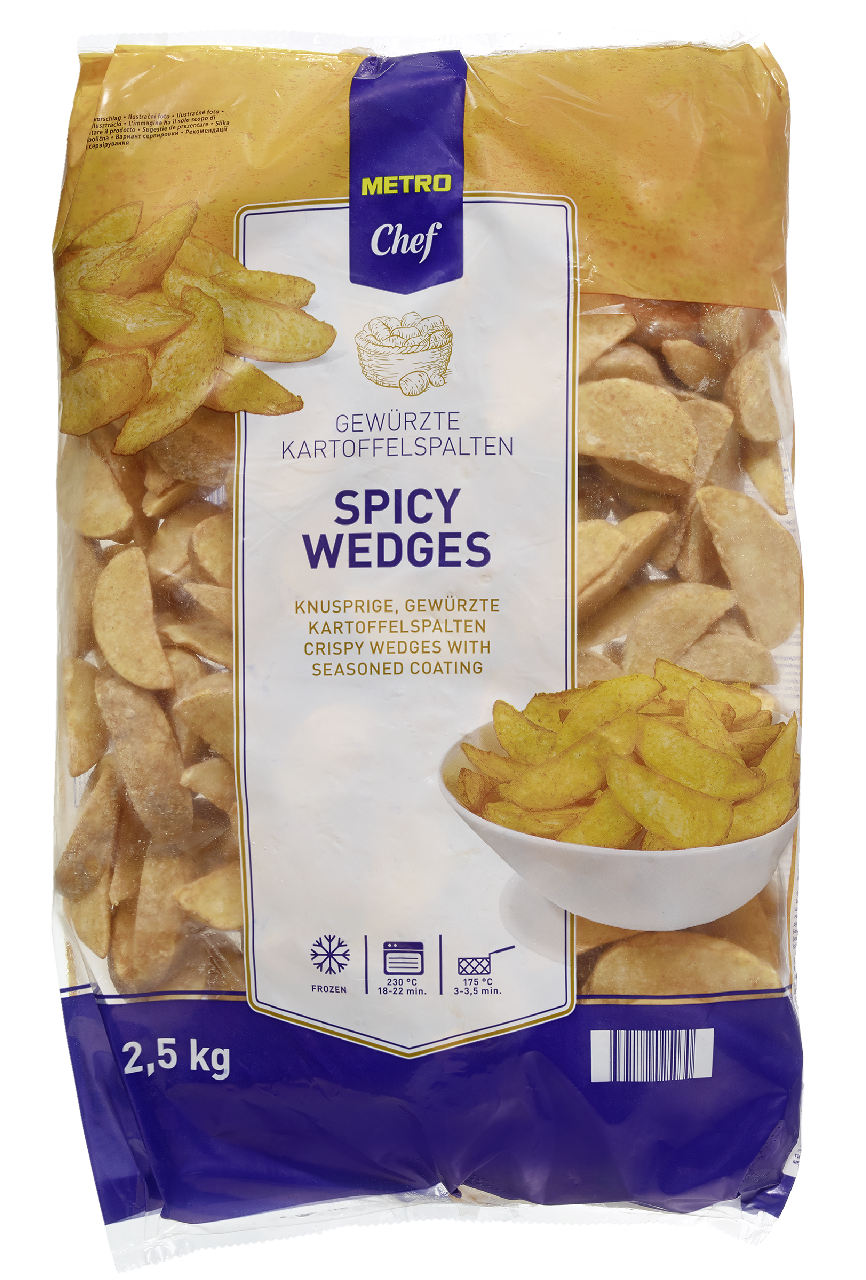 METRO Chef Spicy Wedges tiefgefroren - 2,5 kg Beutel