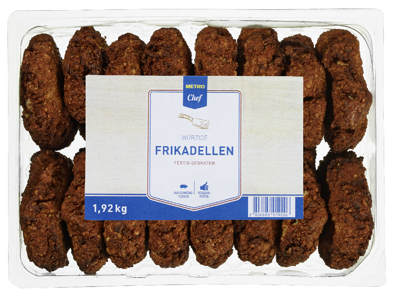 METRO Chef Frikadellen fertig gebraten - 1,92 kg Packung