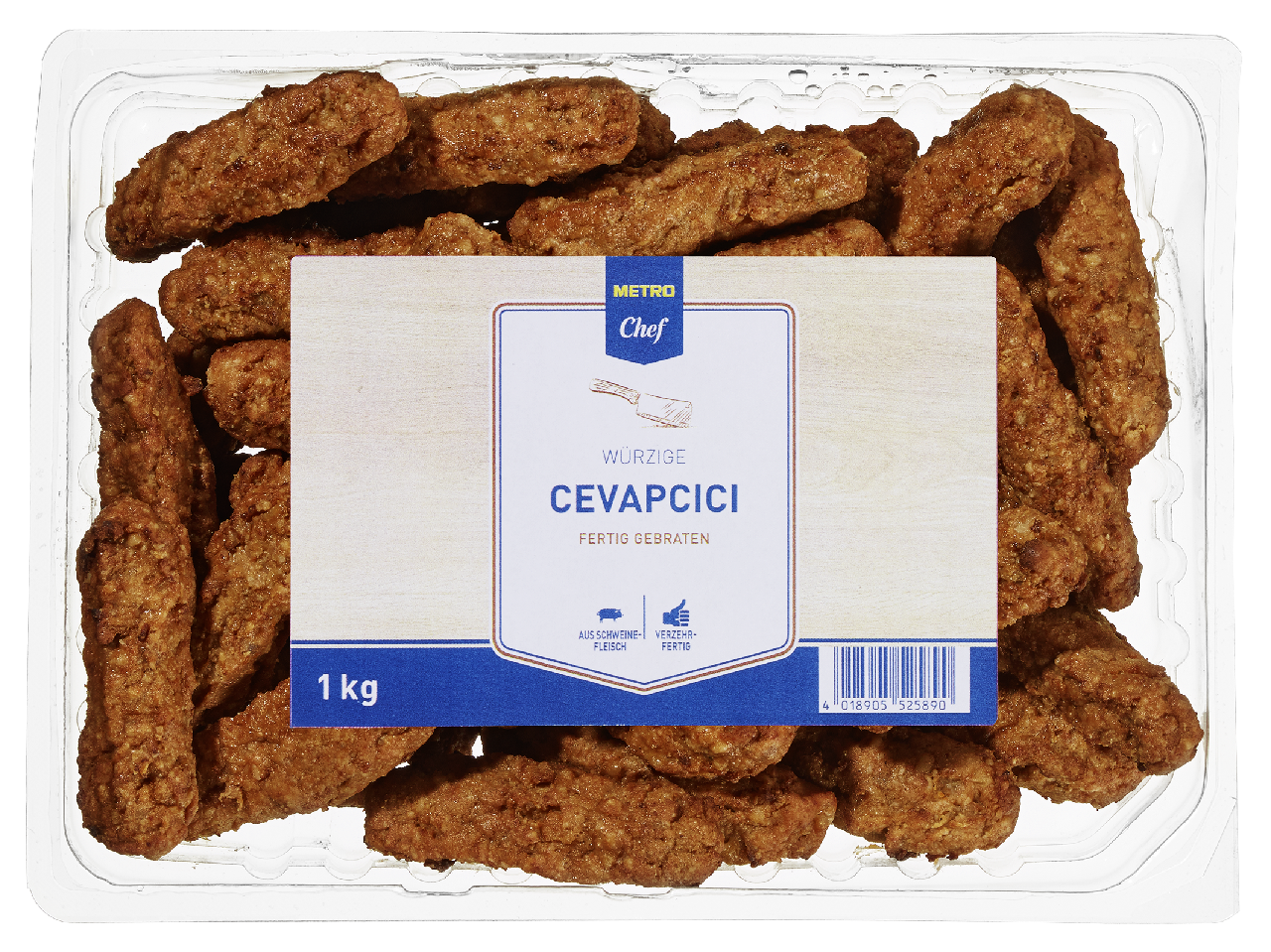 METRO Chef Cevapcici, fertig gebraten, aus Schweinefleisch - 1 kg Packung